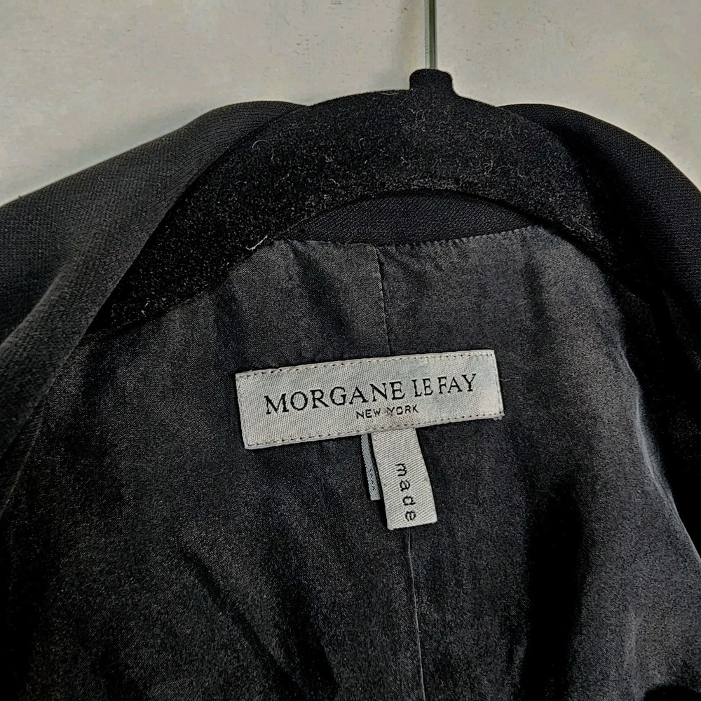Morgane Le Fay Blazer Womens M Silk Lycra Jacket Career Office Lightweight USA - Picture 2 of 11